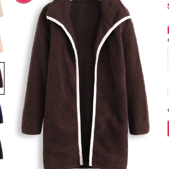 Amazingly soft Teddy zip sweater coat 1 large left - Picture 2 of 6